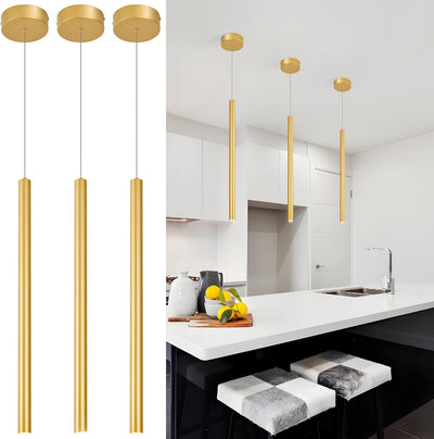 Lámpara colgante LED moderna 3 luces para cocina comedor