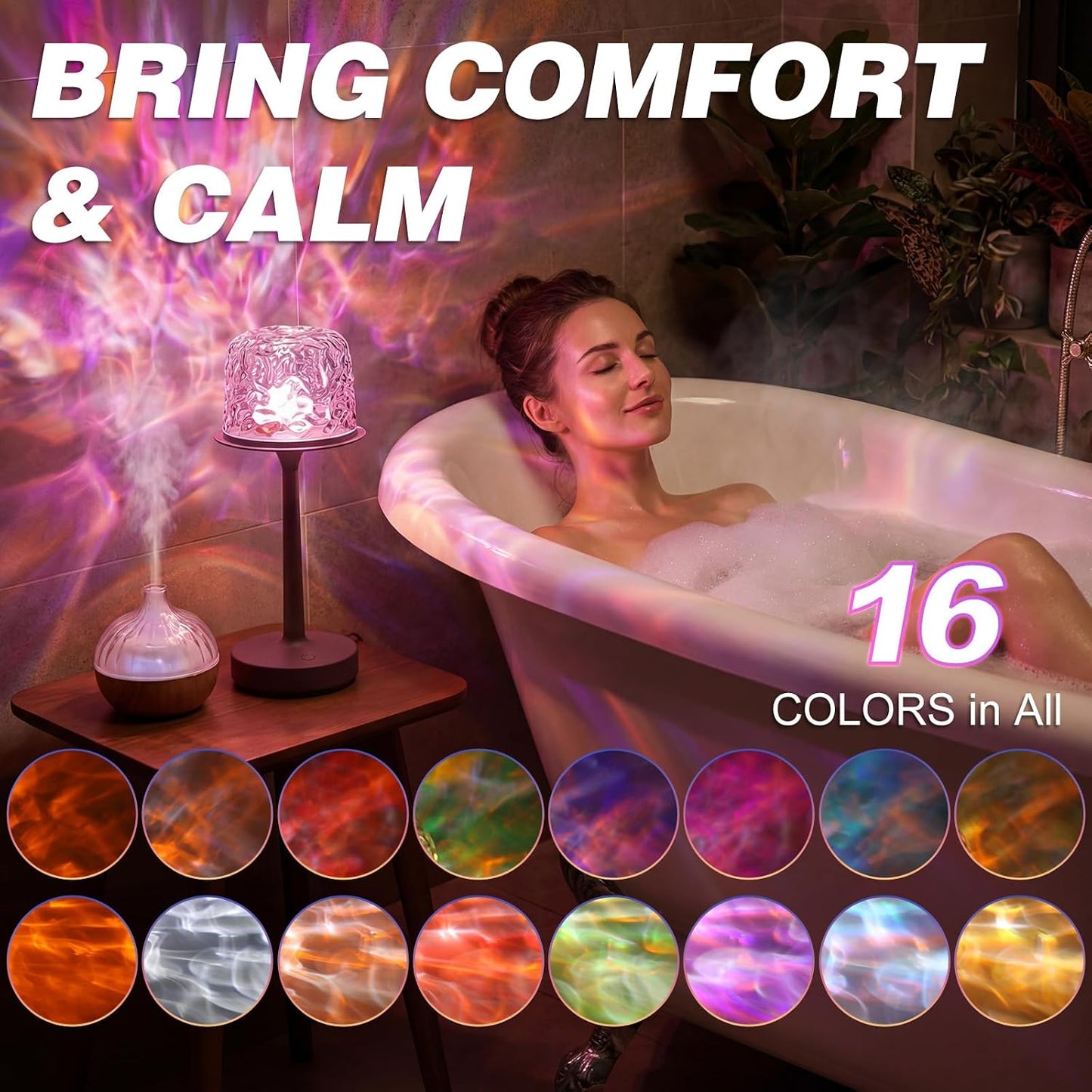 Lámpara ducha IP65 recargable tactil LED baño patio camping