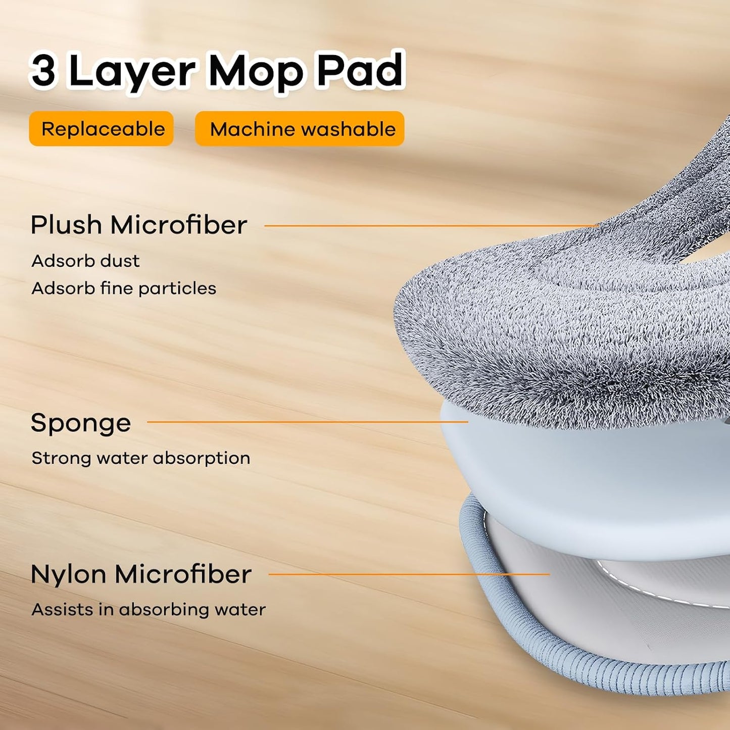 Set 6 almohadillas microfibra repuesto