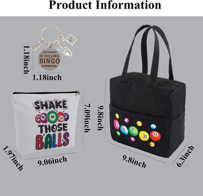 Bolsa bingo con bolsillos para Daubers y maquillaje