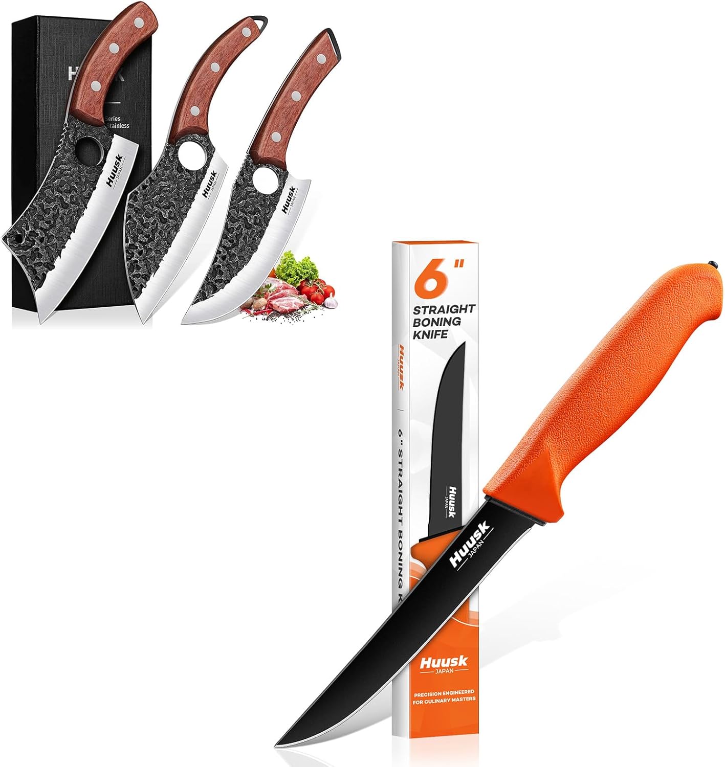 Set 3 Cuchillos Carne Recto para Deshuesar
