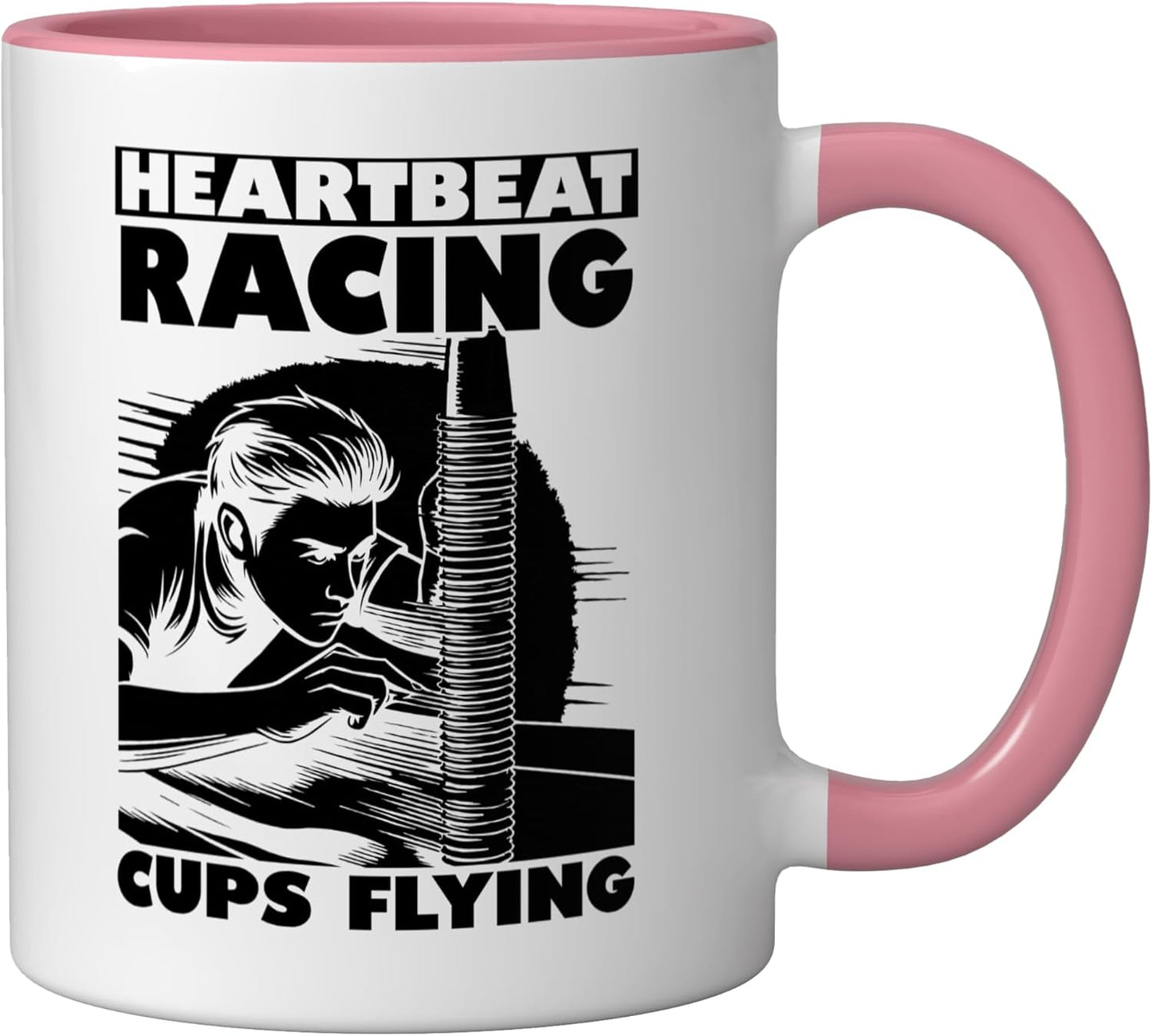 Vaso Cerámica para Stack de Velocidad Rosa/Blanco