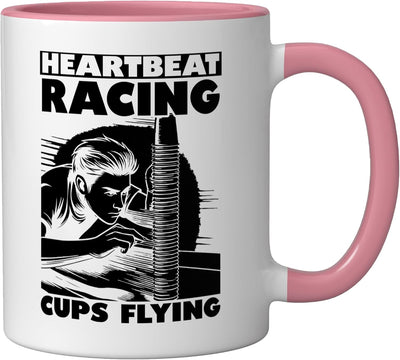 Vaso Cerámica para Stack de Velocidad Rosa/Blanco