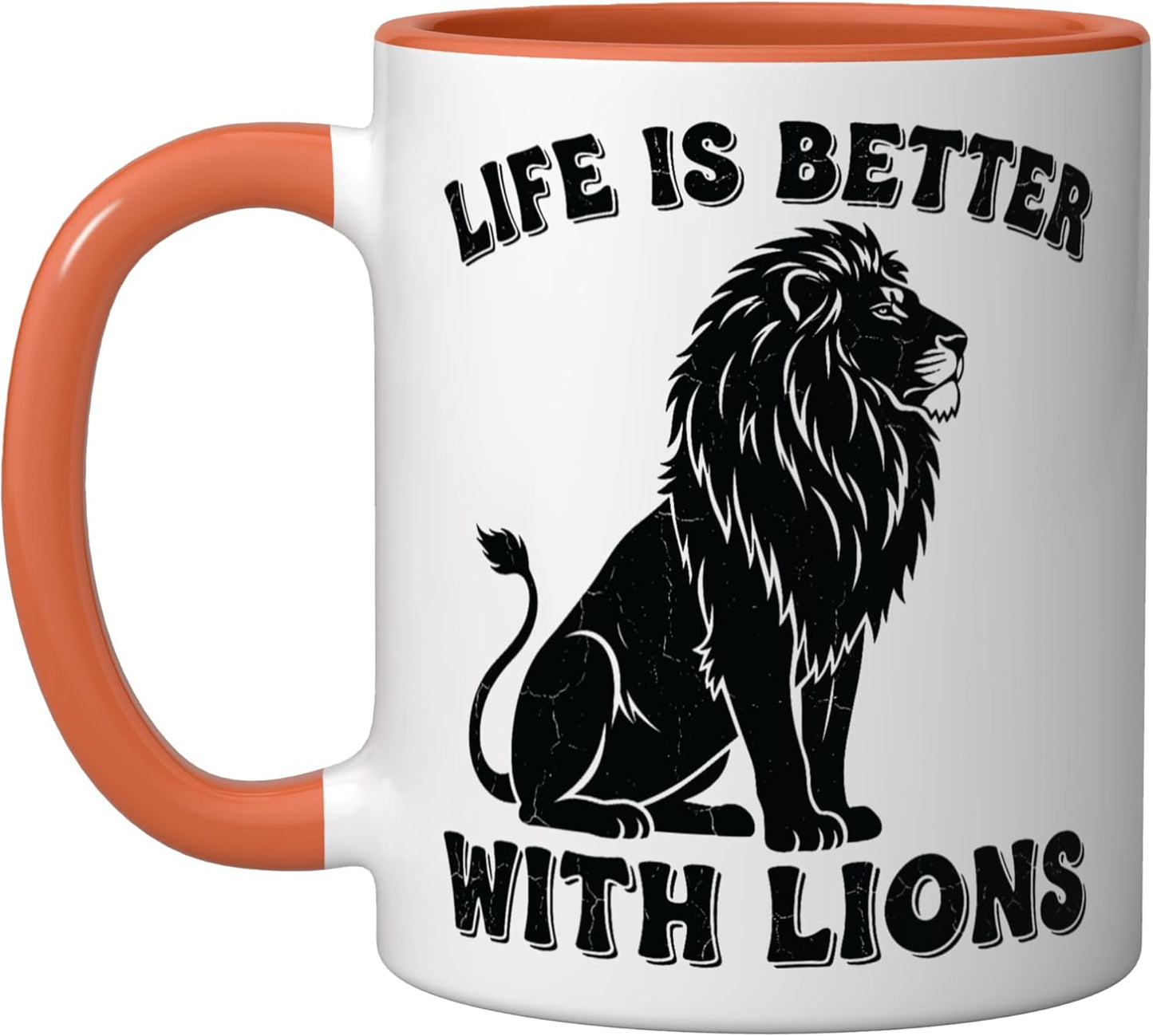 Taza Cerámica Naranja/Blanca