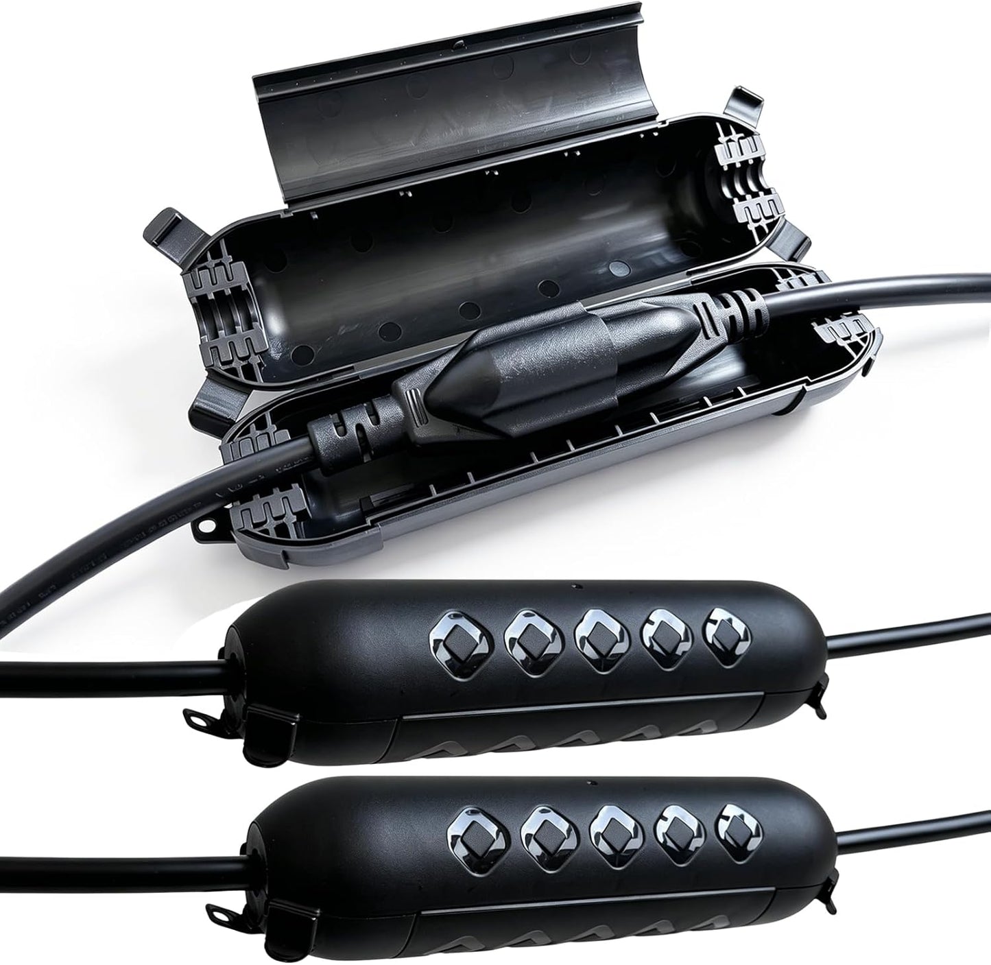3 Pzas Fundas Cable Extensión Exteriores Impermeables IP44