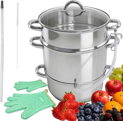 Exprimidor de vapor acero inoxidable para frutas y verduras