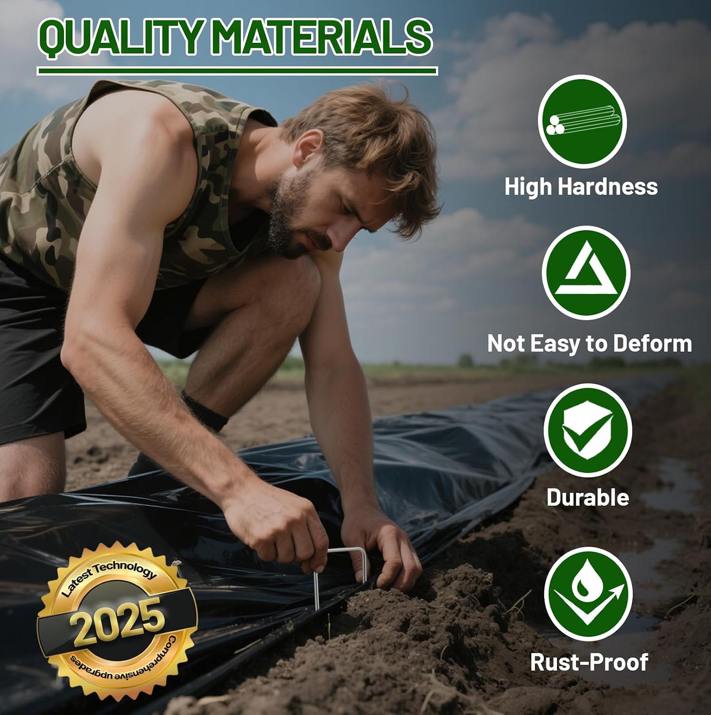 Pack 122 estacas galvanizadas 6pulg para jardín y patio