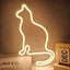 Letrero neón gato LED para pared USB regalo fiestas