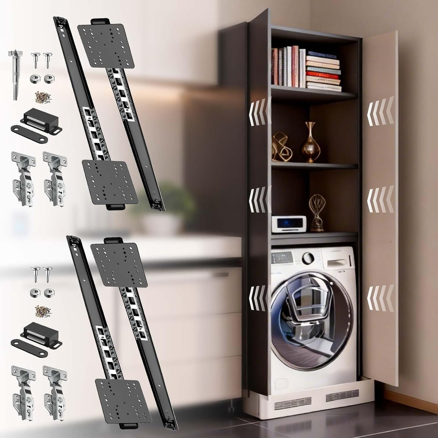 Tobogán puerta bolsillo kit herrajes puerta pivotante 20pulg
