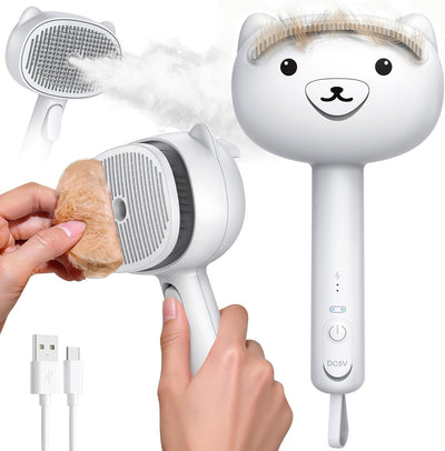 Cepillo vapor gatos perros sin enjuague recargable USB