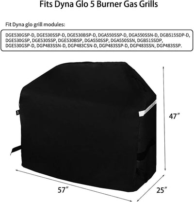 Cubierta parrilla 57pulg Dyna Glo 5 quemadores resistente agua