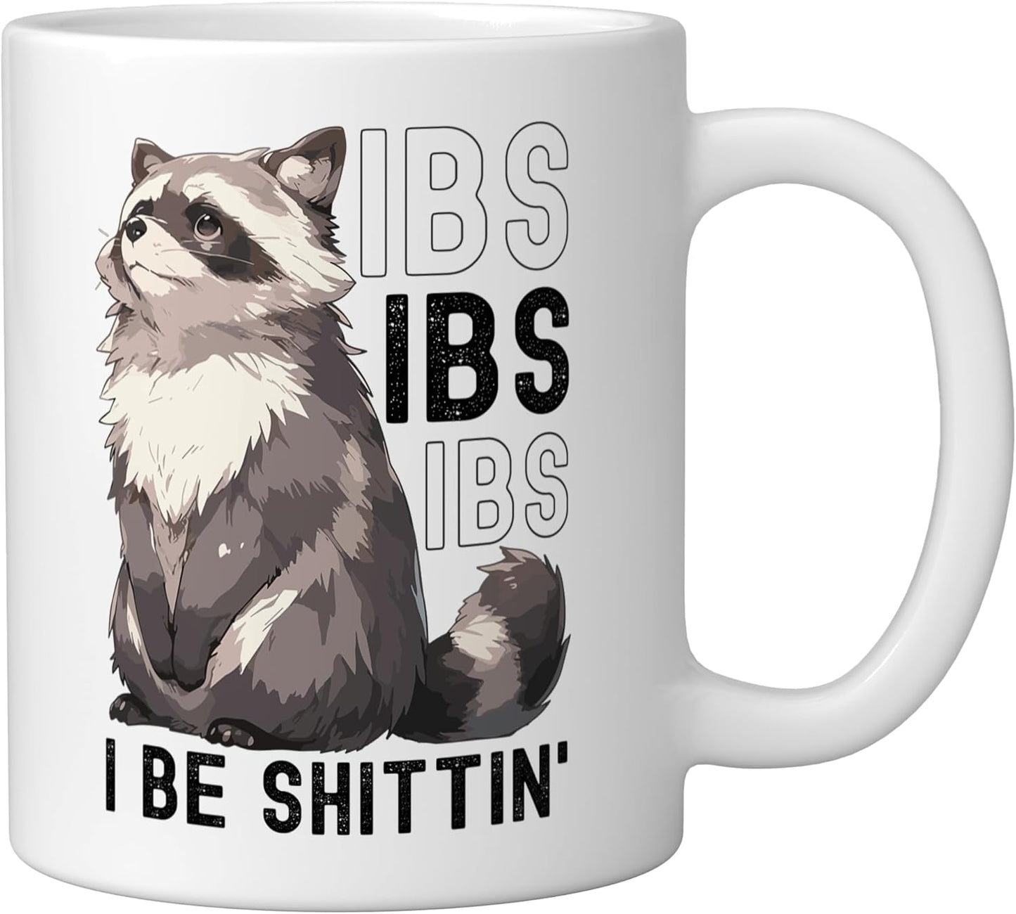 Taza cerámica para IBS con dibujo de zorro blanco