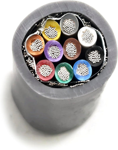 Cable blindado 10C 16AWG flexible PVC gris 25pies