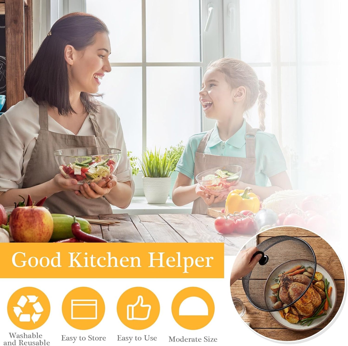 Set 16 Cubiertas Malla Metálica para Alimentos 18.5pulg