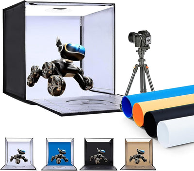 Caja luz estudio 24x24pulg 240 LED 6 fondos doble cara