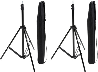 Stand Fotografía Aluminio Negro 2.8-6.7pies Set 2
