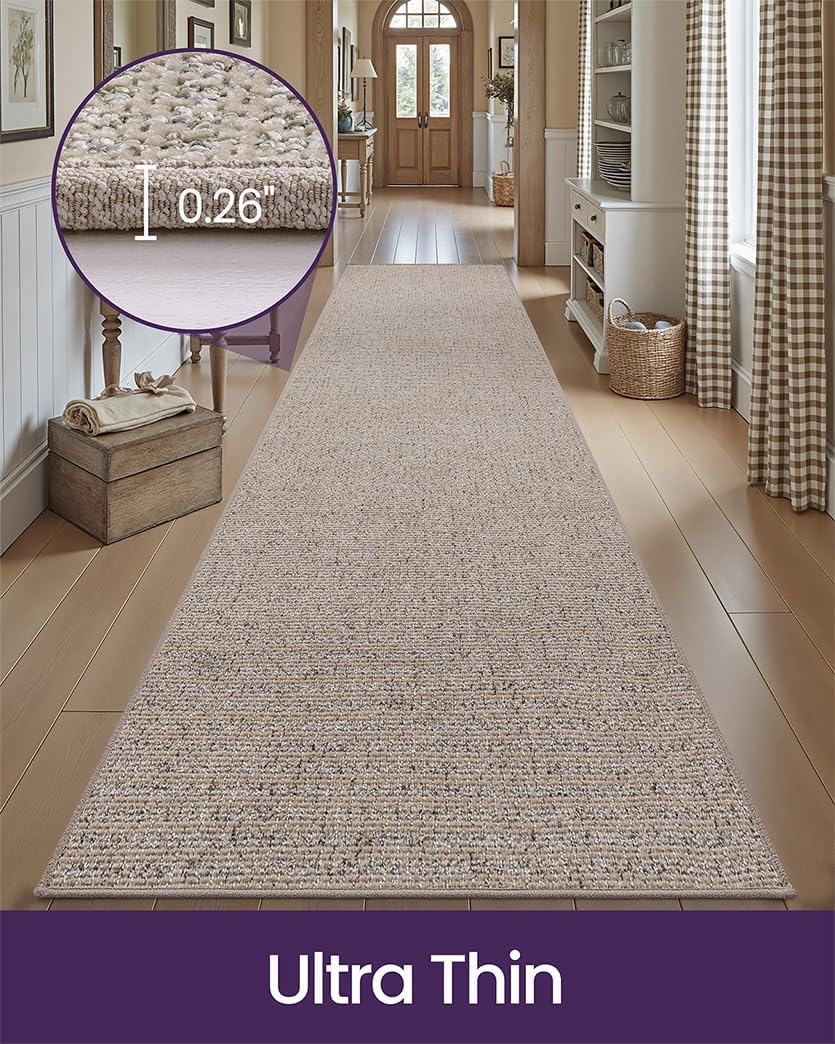 Alfombra antideslizante pasillo 2'6"x7' con parte trasera goma