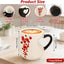 Taza cerámica café con diseño corazón 11oz negro