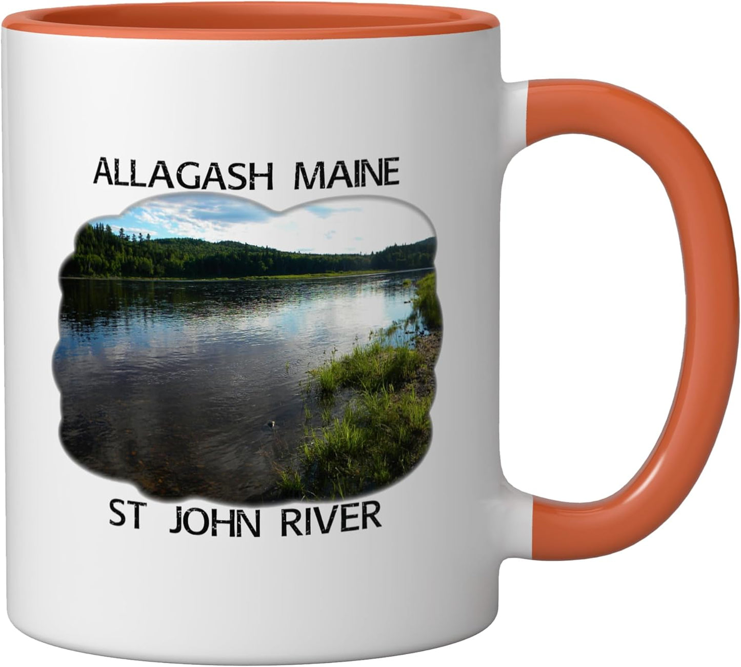 Taza Cerámica Allagash Main St Orange/Blanco