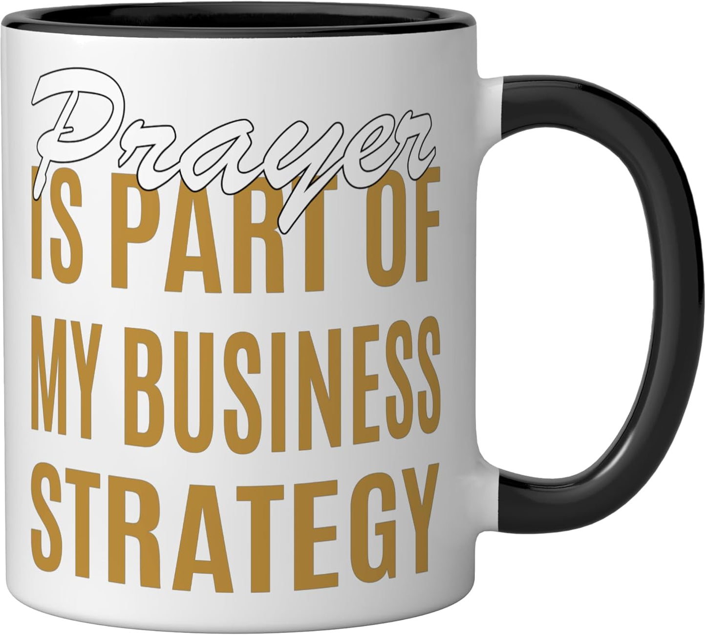 Taza de cerámica con diseño gráfico marrón y negro/blanco