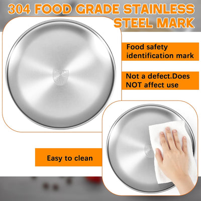 Set 24 Pzas Platos Cuencos Acero Inox 304 Doble Aislamiento