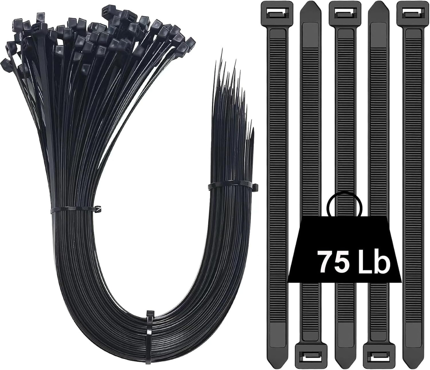 Bridas plástico resistente 18pulg set 50uds para interior exterior