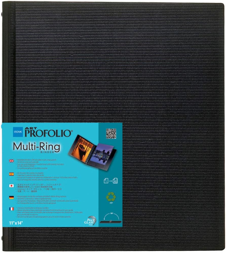 Carpeta multianillo 11x14pulg color negro