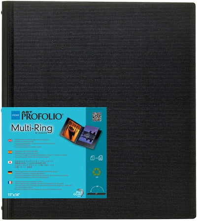 Carpeta multianillo 11x14pulg color negro
