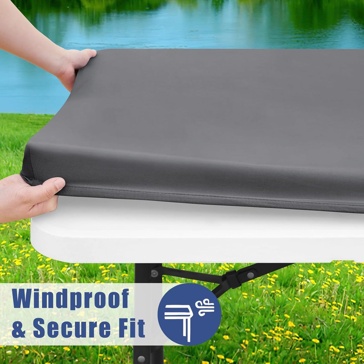 6 Manteles Elastano Rectangulares 5ft para Pícnic Exteriores