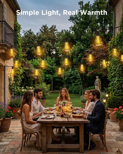 Tira luces exteriores 100ft 351 bombillas ST38 impermeables