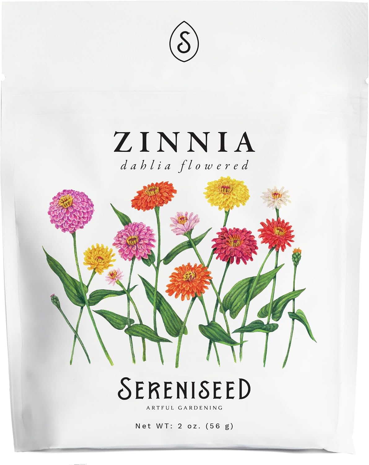 Semillas zinnia con flores dalia 2oz