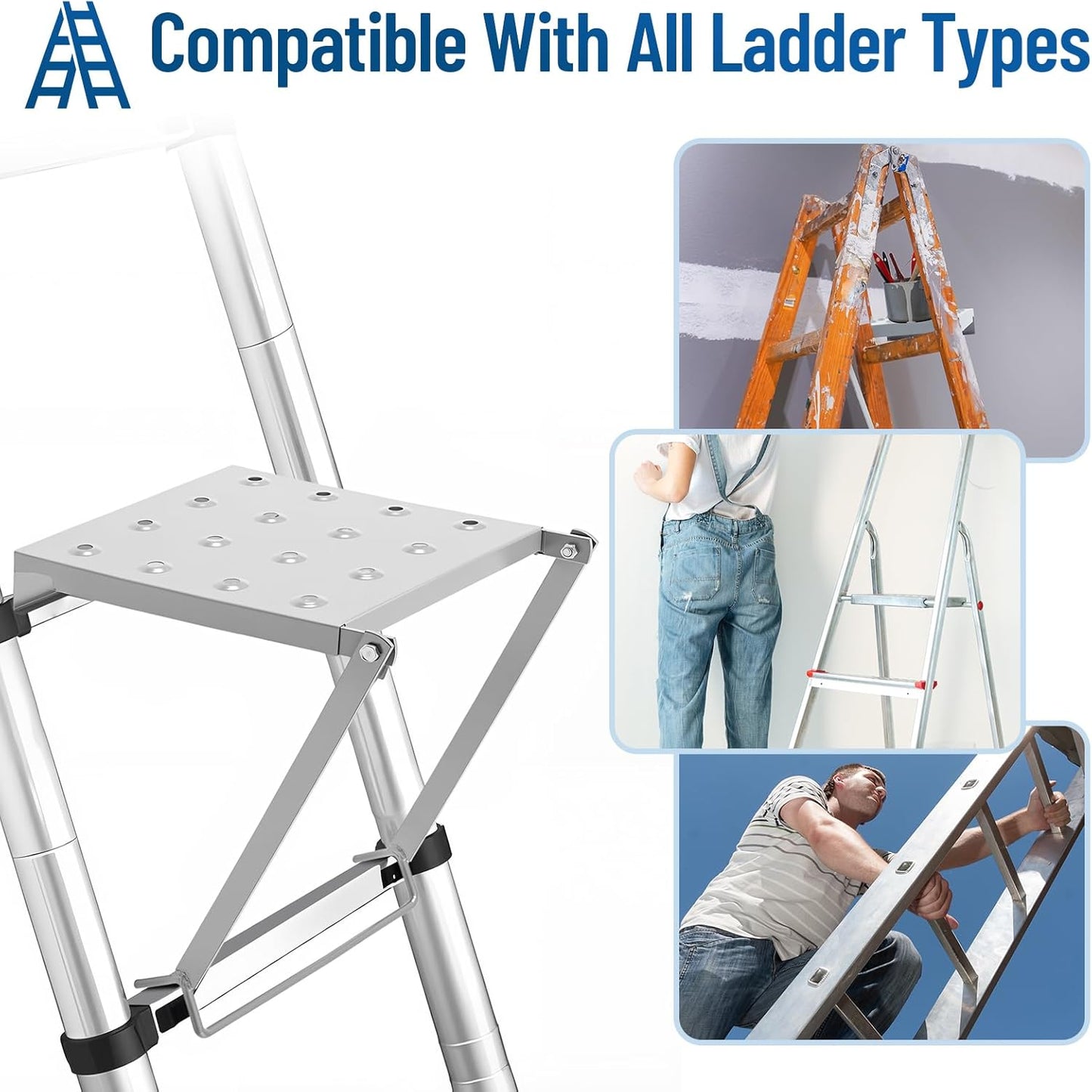 Plataforma escalera antideslizante 400lb para pintores