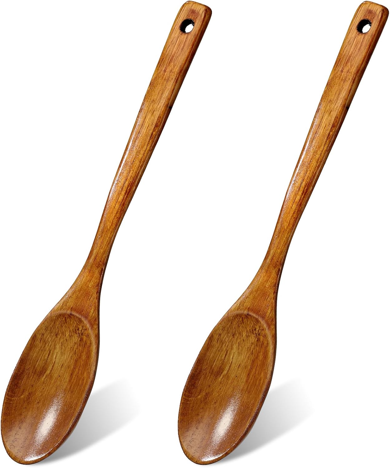 2 Cucharas Madera Mango Largo 12.8pulg Antiadherente
