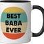 Taza de cerámica Baba Name negra/blanca