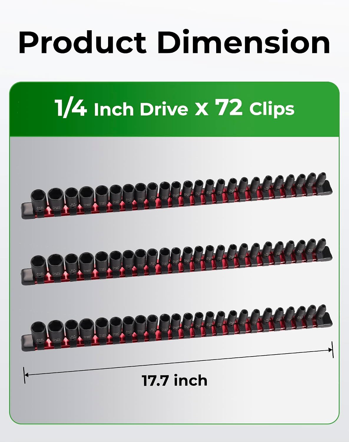 Organiz. enchufes aluminio 3/4pulg 3 pzas 72 clips
