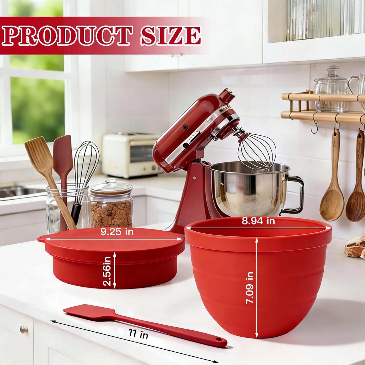 Insertos silicona KitchenAid 5qt con tapas y 2 raspadores