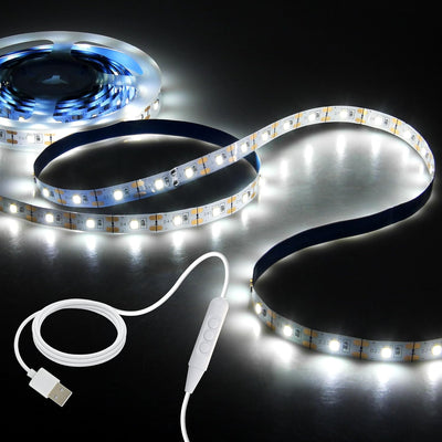 Tira Luz LED USB Blanca Fría Flexible Dormitorio