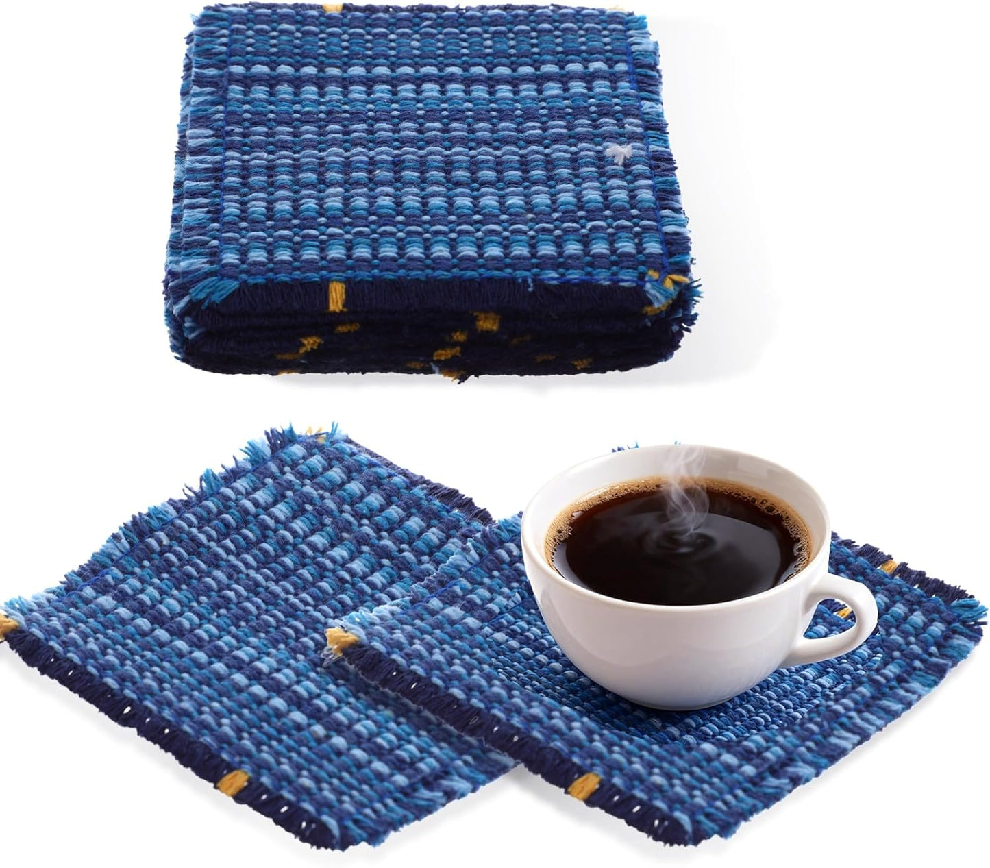 Cojines de bebida de tela hechos a mano para mesa decoración casa regalo