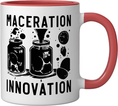 Taza Cerámica para Maceración y Enjuague Rojo/Blanco