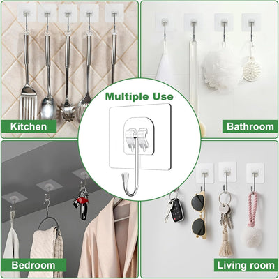 Ganchos adhesivos transparentes para baño cocina 44lb