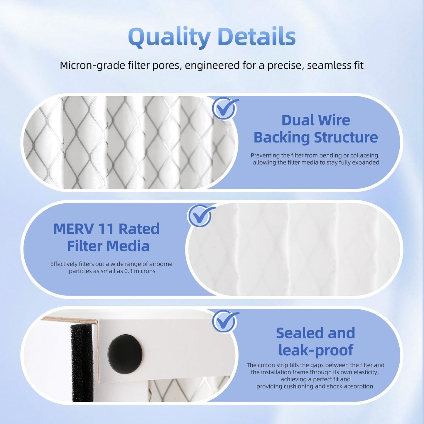 Filtro aire MERV 11 comp 91-006 20x25x5 plegable