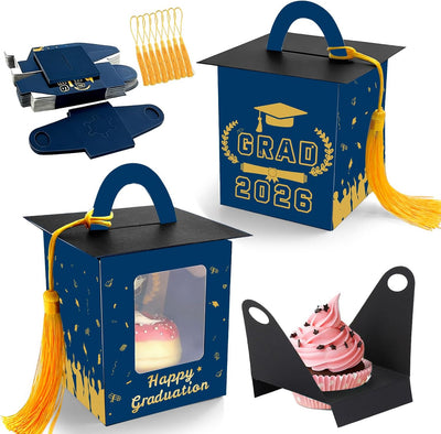 Caja regalo cupcakes individuales con ventana 30uds