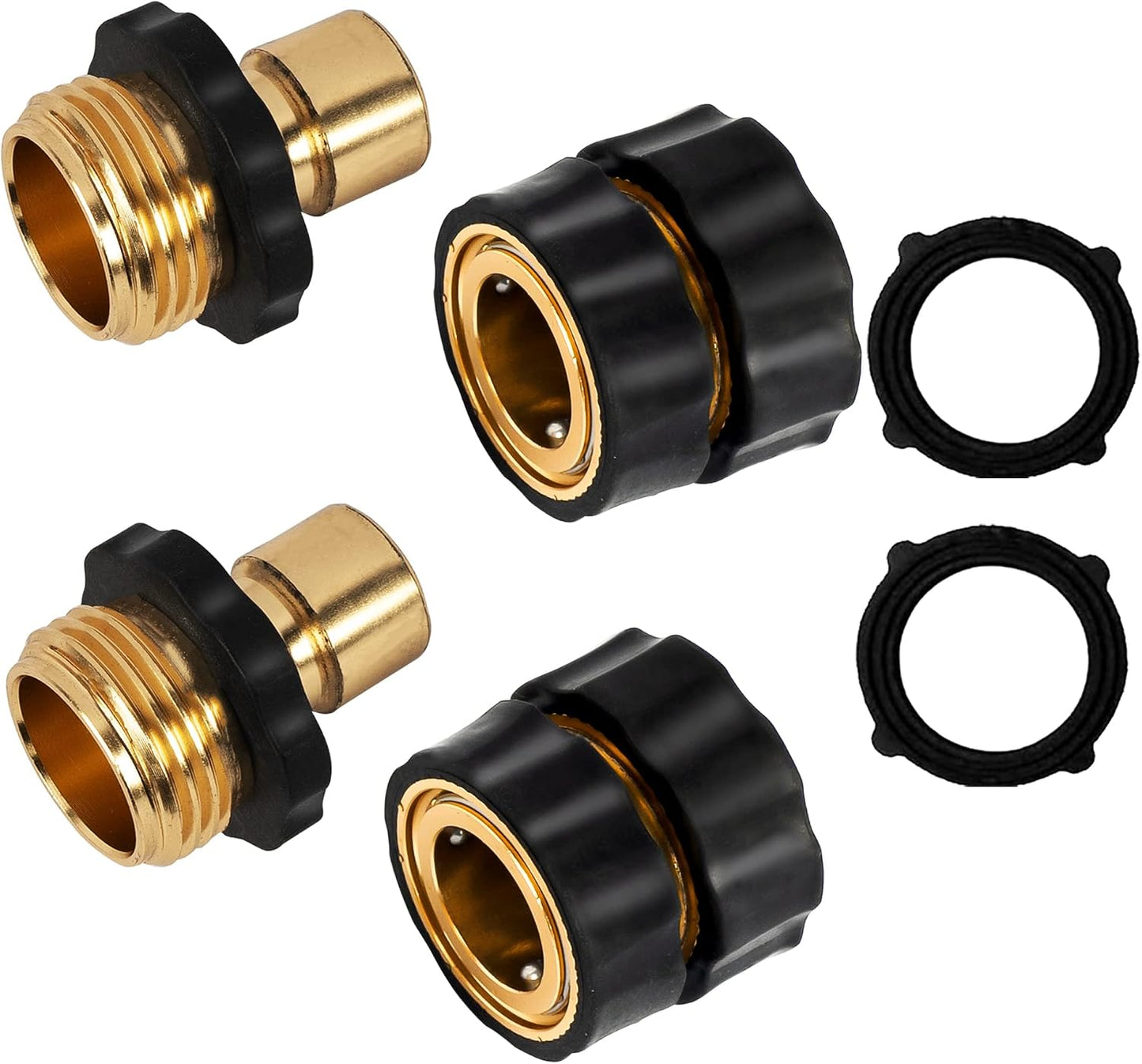 Manguera jardín 3/4pulg conector rápido juego 2