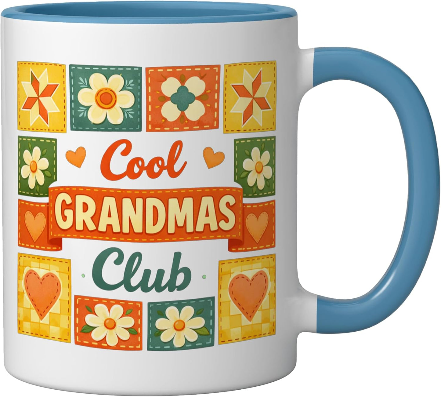 Taza Cerámica con Diseño Gráfico Azul/Blanco