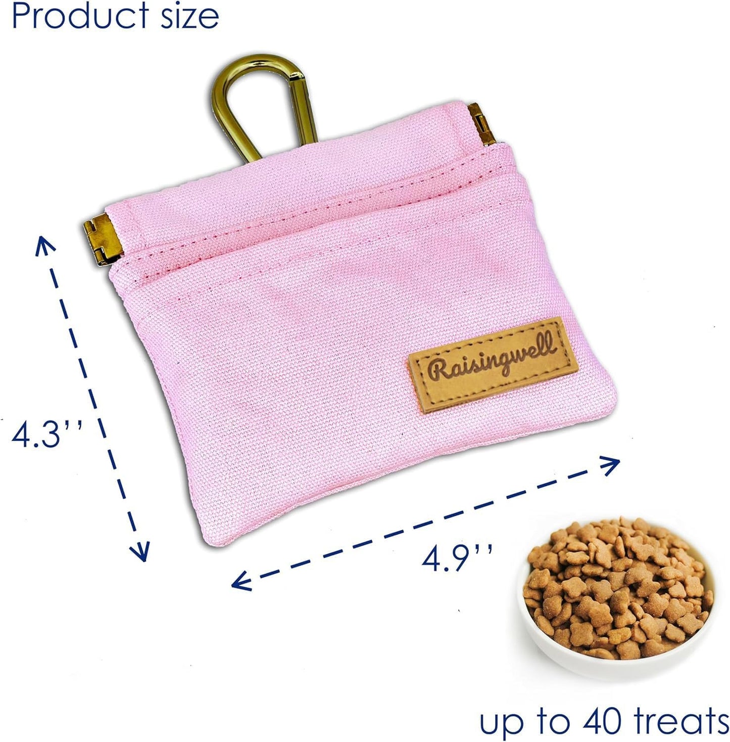 Bolsa entrenamiento mascotas tela algodón con mosquetón
