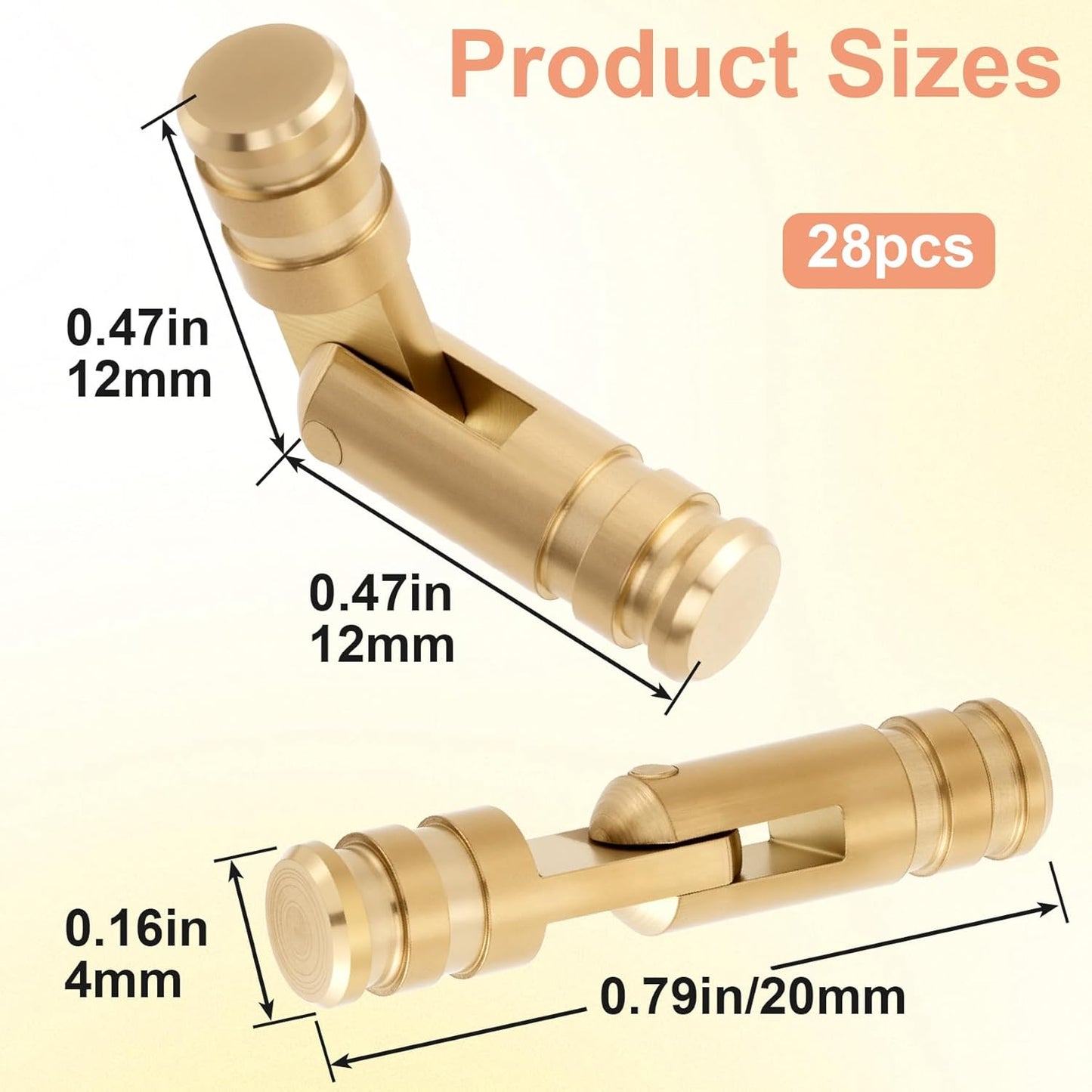 Bisagra barril oculta latón 0.157pulg accesorios gabinete