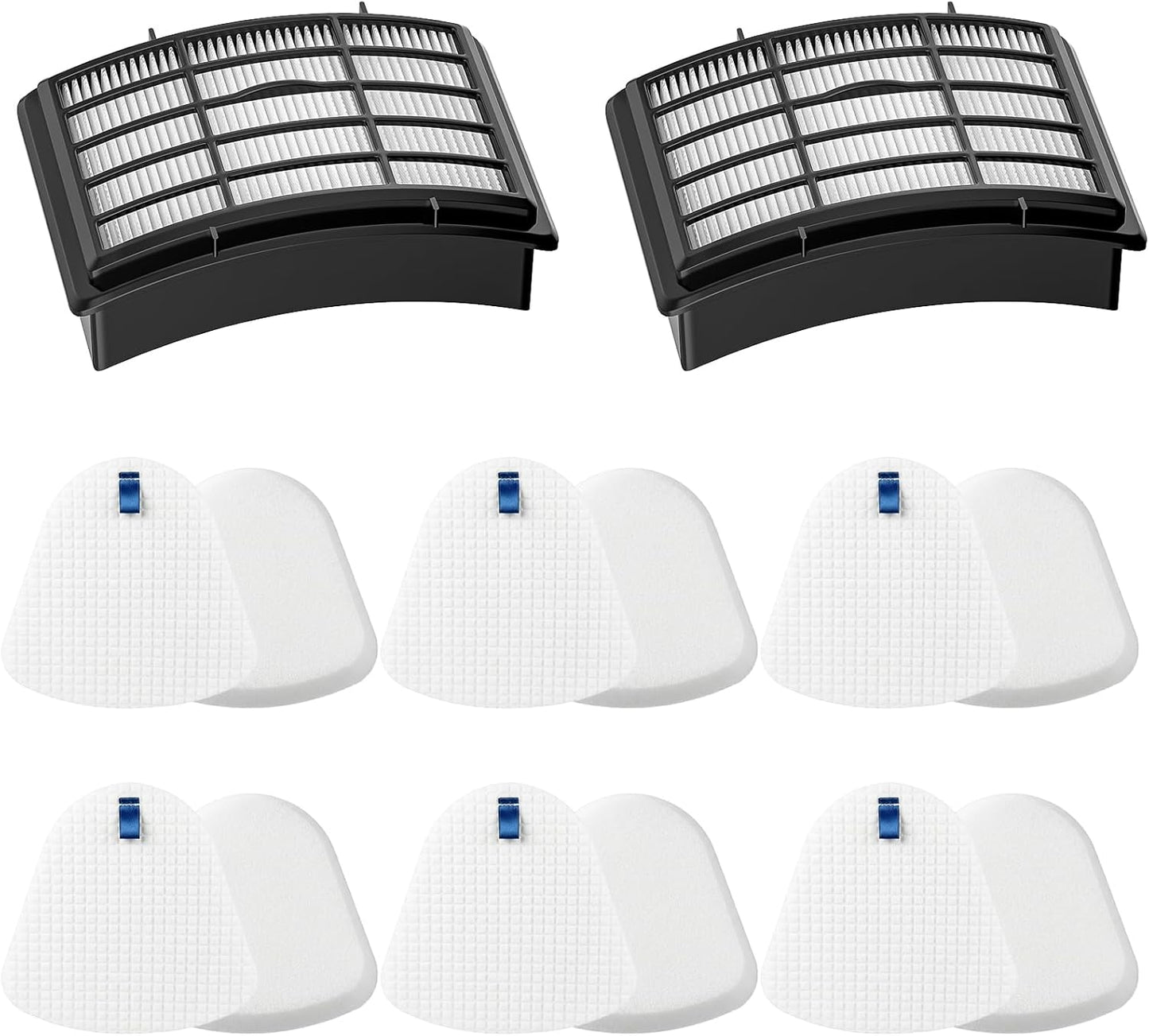 2 Filtros HEPA + 6 Filtros Foam para Aspiradora Shark