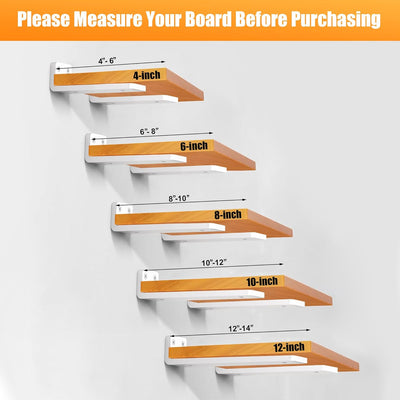 Soportes flotantes pared 4pulg set 8 pzas metal