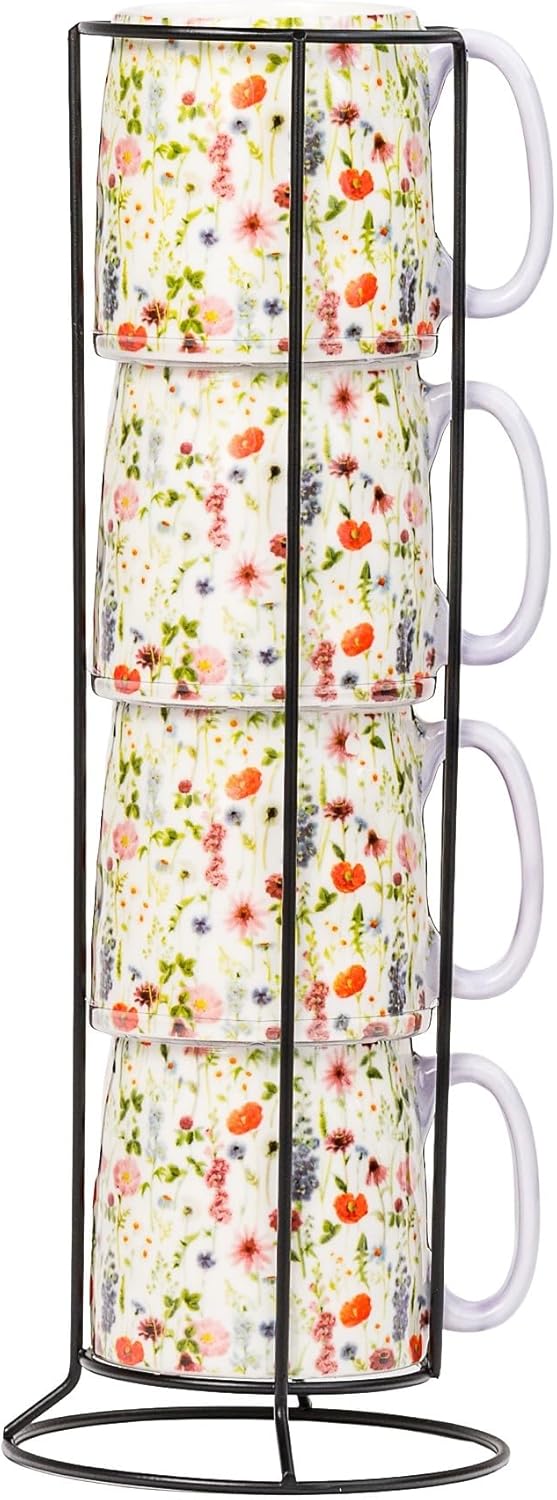 Juego de 4 tazas demitasse Bella Flora Strawberry Street