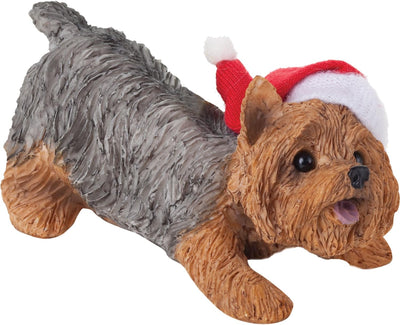 Adorno navideño Yorkshire Terrier con sombrero